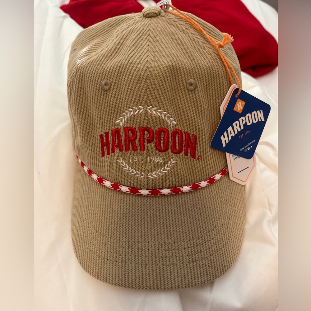 NWT Harpoon Brewery Corduroy Adjustable Hat